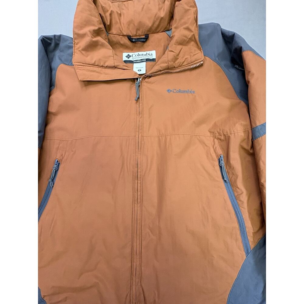 Vintage Columbia Colorblock Outdoor Jacket - Rust Orange & Slate Grey - Picture 5 of 14